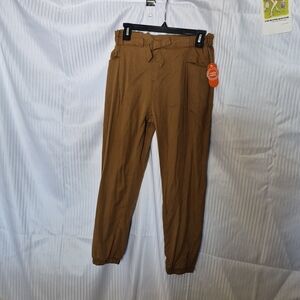 Boy's Size 18 Cinch Waist Brown Casual Pants By Wondernation NWT